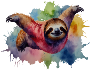 Lajhár, akvarell | Sloth, aquarell